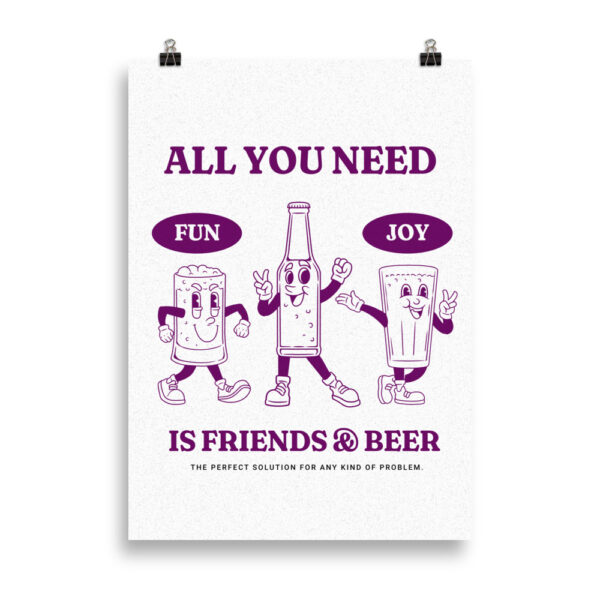 Friends & Beer | Poster 50 x 70 cm