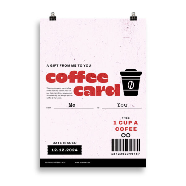 Coffee card | Poster 50 x 70 cm